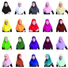 Wholesale arabische Frauen multicolor Jersey Stoff muslimische Innenkappe mit äußeren Schal Hijab